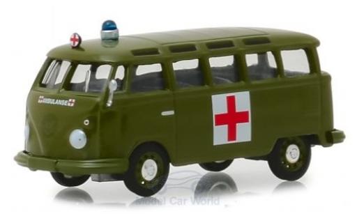 Diecast model cars Volkswagen T1 B Samba Bus Army Ambulance 1964 1/64 Greenlight