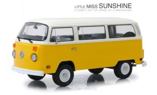 Diecast model cars Volkswagen T2 B Bus yellow/white Little Miss Sunshine 1978 1/18 Greenlight
