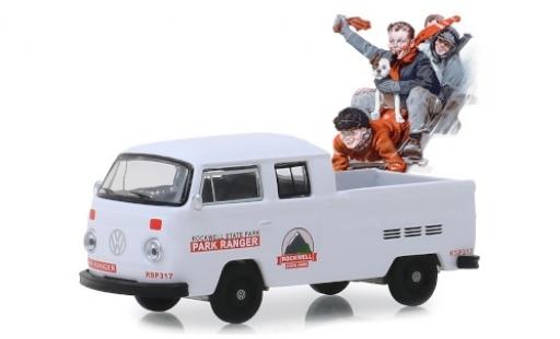 Diecast model cars Volkswagen T2 B DoKa white/Dekor Rockwell State Park - Park Ranger 1972 1/64 Greenlight