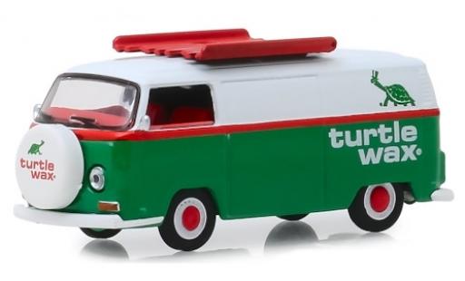Diecast model cars Volkswagen T2 B van green/white Turtle Wax 1972 1/64 Greenlight