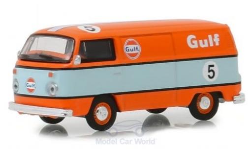 Diecast model cars Volkswagen T2 B Van orange/blue 1975 1/64 Greenlight