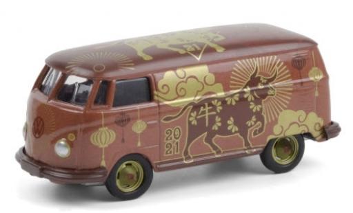 Diecast model cars Volkswagen T2 Base Panel Van 2021 - Year of the Ox 1/64 Greenlight