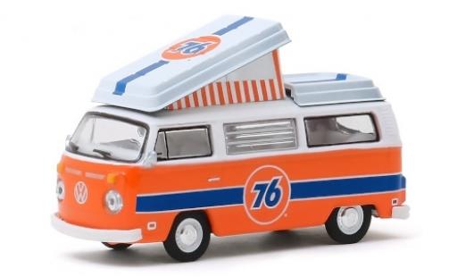 Diecast model cars Volkswagen T2 B Westfalia Camper Union 76 1973 avec ouverts/es Tente sur toit 1/64 Greenlight