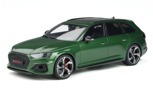 Diecast model cars Audi RS4 avant metallic green 2020 1/18 GT Spirit