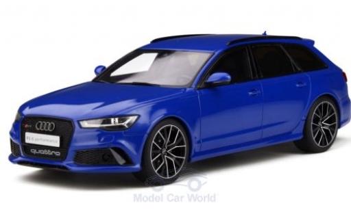 Diecast model cars Audi RS6 avant performance (C7) Nogaro Edition metallic blue 2018 1/18 GT Spirit