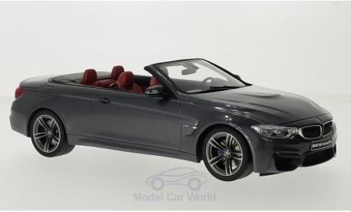 Diecast model cars Bmw M4 Cabriolet (F83) Convertible metallic grey 1/18 GT Spirit
