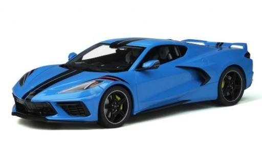 Diecast model cars Chevrolet Corvette Coupe (C8) blue/black 2020 1/18 GT Spirit