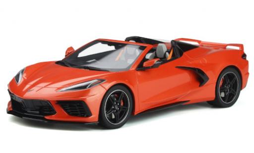 Diecast model cars Chevrolet Corvette Convertible C8 orange 2020 1/18 GT Spirit