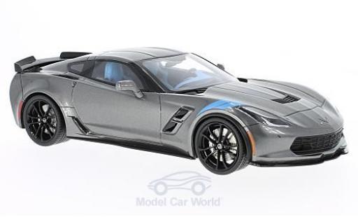 Diecast model cars Chevrolet Corvette Grand Sport metallic grey 2017 1/18 GT Spirit