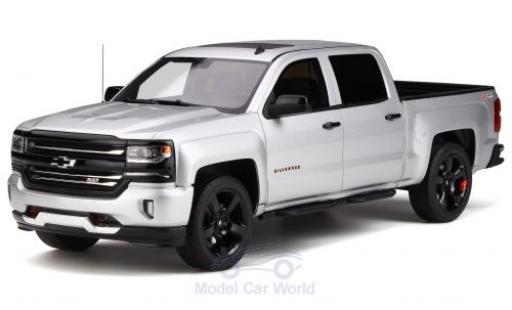Diecast model cars Chevrolet Silverado pickup Redline Edition grey 2018 1/18 GT Spirit