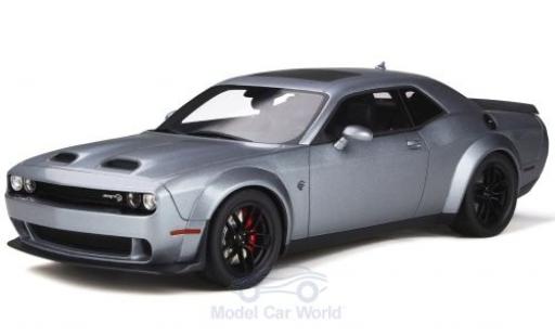 Diecast model cars Dodge Challenger SRT Hellcat Redeye grey 2018 1/18 GT Spirit