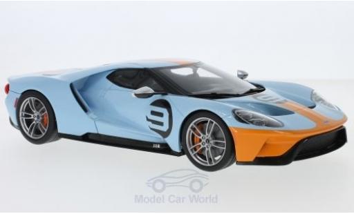 Diecast model cars Ford GT Berlinetta blue/orange 2019 1/18 GT Spirit