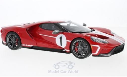 Diecast model cars Ford GT GTE red/white No.1 2017 50th Heritage edition 1/18 GT Spirit