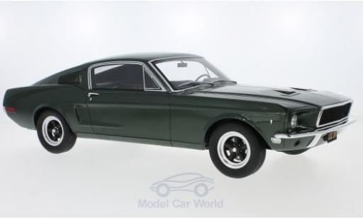 Diecast model cars Ford Mustang Bullitt GT green 1968 1/18 GT Spirit