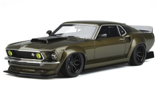 Diecast model cars Ford Mustang Tuning Prior Design metallic brown 1969 1/18 GT Spirit