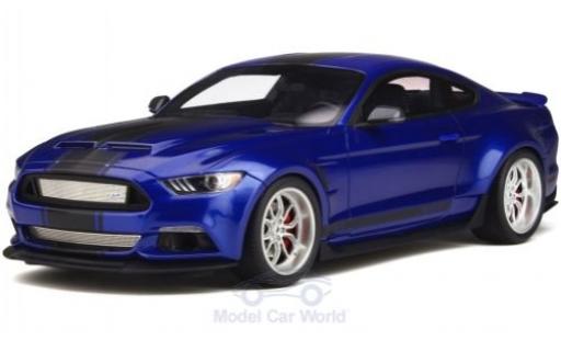 Diecast model cars Ford Mustang GT Shelby -350 Widebody metallic blue/black 2017 1/18 GT Spirit