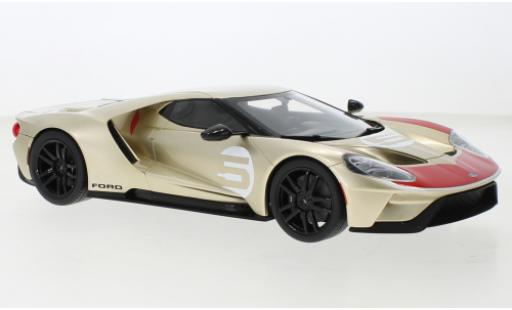 Diecast model cars Ford GT Heritage Edition bronze 2022 1/18 GT Spirit