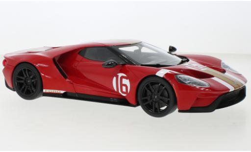 Diecast model cars Ford GT Heritage Edition red 2022 1/18 GT Spirit