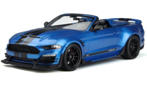 Diecast model cars Ford Mustang Fastback Shelby Super Snake Speedster metallise blue 2022 1/18 GT Spirit