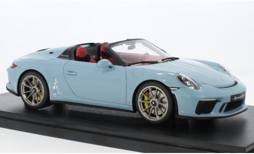 Diecast model cars Porsche 911 Speedster (991.2) blue clair 2019 1/18 GT Spirit