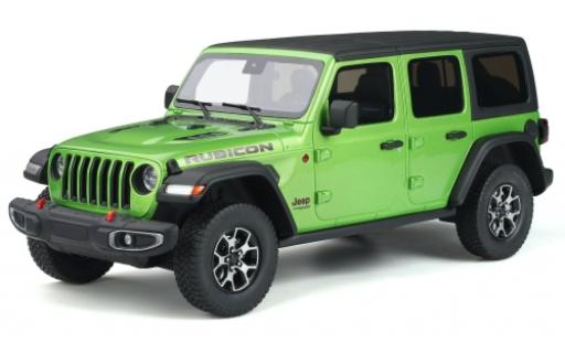 Diecast model cars Jeep Wrangler Rubicon metallic green 2019 1/18 GT Spirit