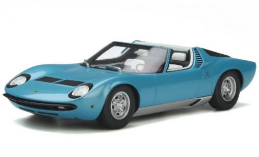 Diecast model cars Lamborghini Miura Roadster P400S blue 1968 1/18 GT Spirit