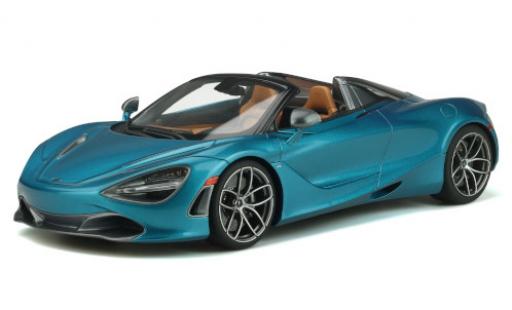 Diecast model cars McLaren 720 Spider S metallic blue 2018 1/18 GT Spirit