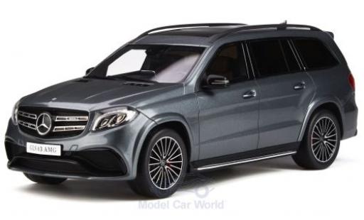 Diecast model cars Mercedes Classe S AMG GLS 63 metallic grey 2016 1/18 GT Spirit