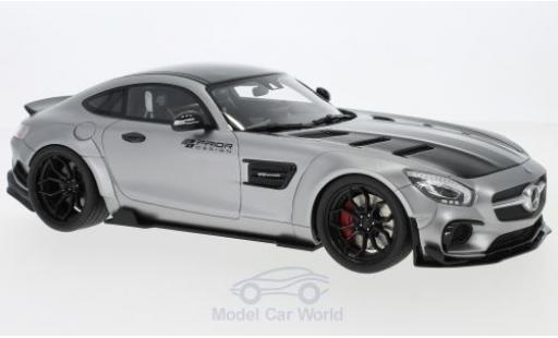 Diecast model cars Mercedes AMG GT Base Modified by Prior Design grey/black 2015 1/18 GT Spirit