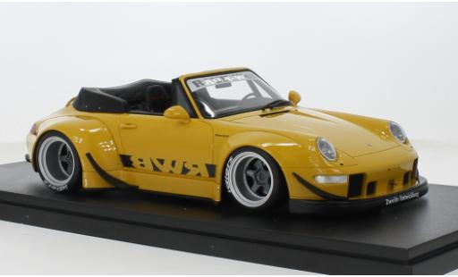 Diecast model cars Porsche 911 RWB Convertible yellow Nohra 2023 1/18 GT Spirit