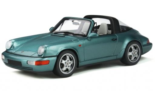 Diecast model cars Porsche 911 Targa Carrera 4 metallic turquoise 1991 1/18 GT Spirit
