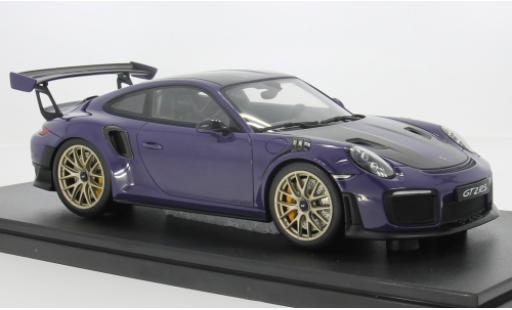 Diecast model cars Porsche 911 GT2 RS (991.2) purple 2021 1/18 GT Spirit