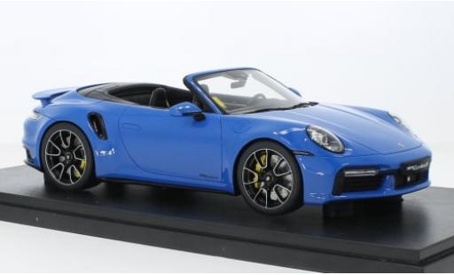 Diecast model cars Porsche 911 Turbo s Convertible blue 2020 1/18 GT Spirit