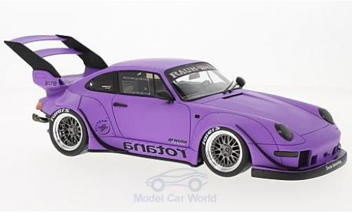 Diecast model cars Porsche 911 RWB Rotana matt-purple 1/18 GT Spirit