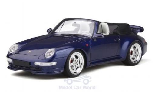 Diecast model cars Porsche 911 Turbo Convertible metallic blue 1/18 GT Spirit