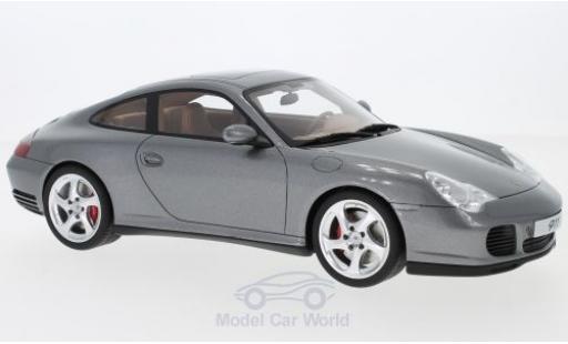 Diecast model cars Porsche 911 4S Carrera metallic grey 2002 1/18 GT Spirit