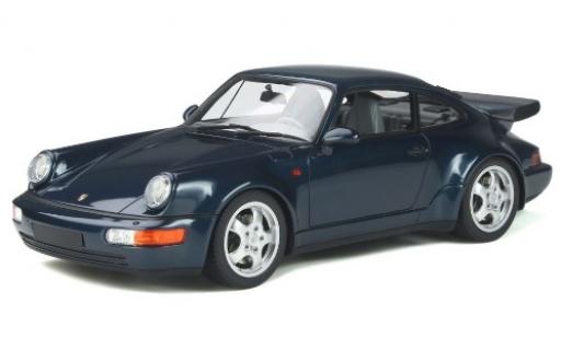 Diecast model cars Porsche 911 Turbo 3.3 blue 1991 1/18 GT Spirit