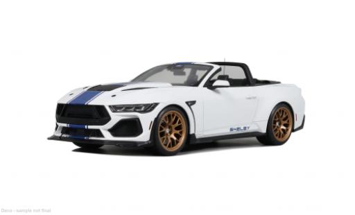 Diecast model cars Shelby Mustang Super Snake white/blue 2025 1/18 GT Spirit