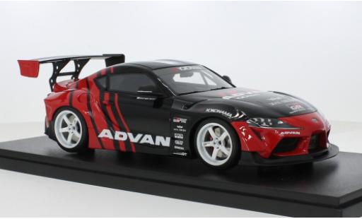 Diecast model cars Toyota Supra Base by Advan black/red 2020 1/18 GT Spirit