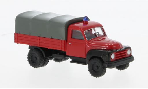 Diecast model cars Hanomag L28 Pritsche flatbed 1950 Fire brigade 1/87 Wiking