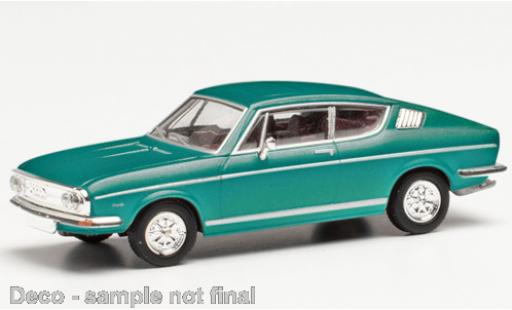 Diecast model cars Audi 100 coupe s metallic turquoise 1/87 Herpa