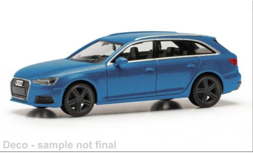 Diecast model cars Audi A4 avant blue 1/87 Herpa