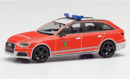 Diecast model cars Audi A4 pompiers Avant Fire brigade Cadolzburg 1/87 Herpa