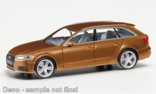Diecast model cars Audi A4 avant metallic brown 1/87 Herpa