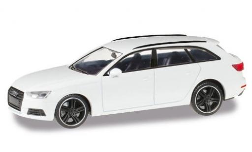 Diecast model cars Audi A4 avant white Black Edition 1/87 Herpa