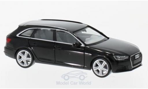 Diecast model cars Audi A4 avant (B9) black 1/87 Herpa