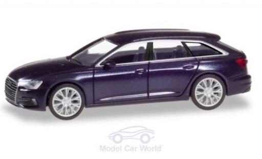 Diecast model cars Audi A6 avant metallic blue 1/87 Herpa