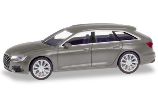 Diecast model cars Audi A6 avant metallic grey 1/87 Herpa