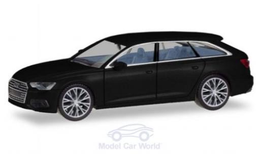 Diecast model cars Audi A6 avant black with zweifarbigen Felgen 1/87 Herpa