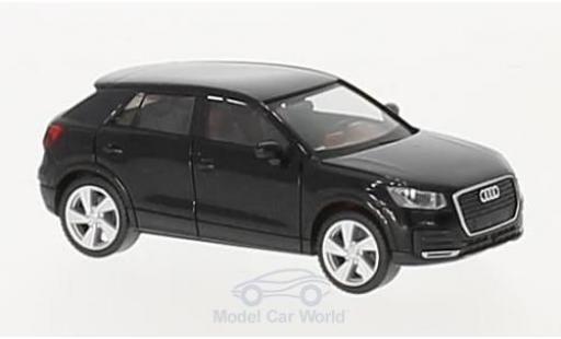 Diecast model cars Audi Q2 suv metallic black 1/87 Herpa
